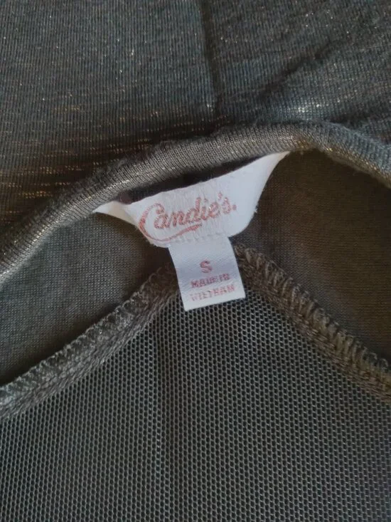 Sweetheart Mesh Green Gold Top - Picture 5 of 5